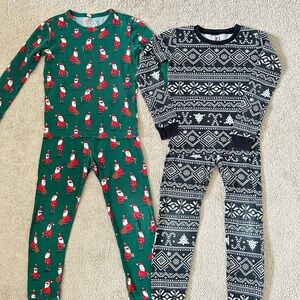 Set of 2 Kids Boys Christmas 2 Pc Pajamas Set Size 8 Snug Fit
